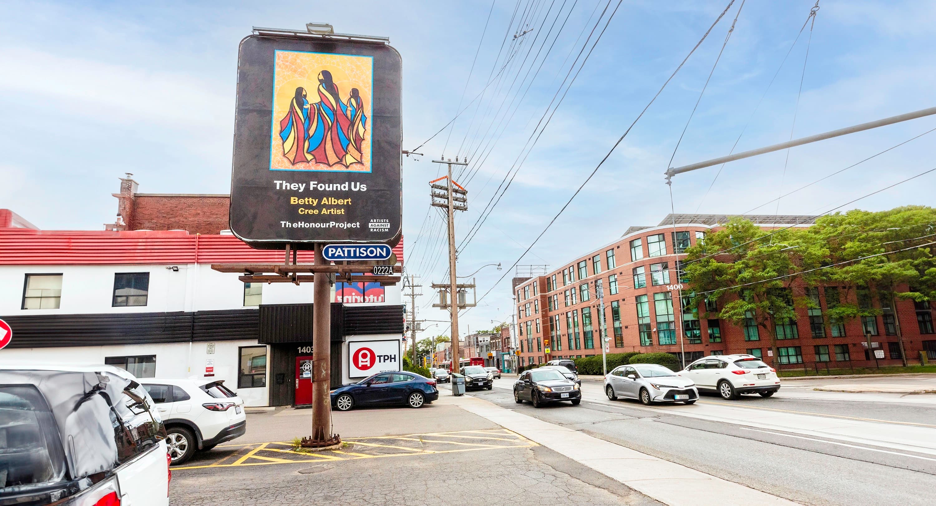 Vertical Poster in Toronto, Ontario, featuring one of 2023’s PATTISON Elevating Voices Media Grant recipients, Artists Against Racism.